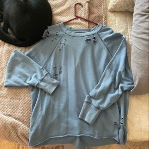 Aerie Distressed Swearshirt